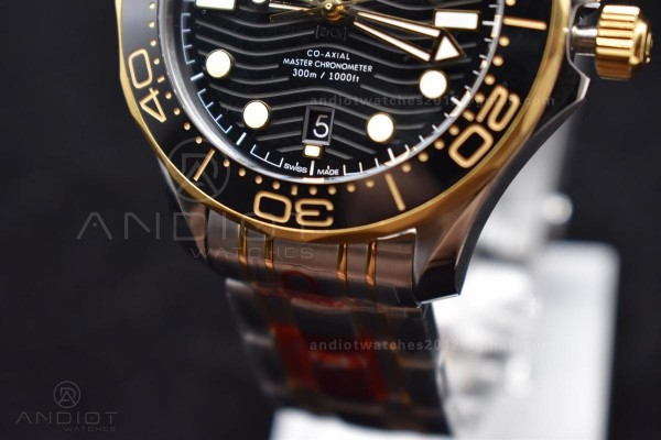 Seamaster Diver 300M SS/YG ORF 1:1 Best Edition Bl...