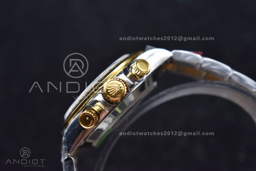 Daytona SS/YG TWF YG Bezel Black Dial on SS/YG Bracelet A7750