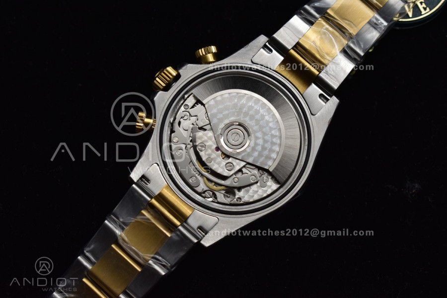 Daytona SS/YG TWF YG Bezel Black Dial on SS/YG Bracelet A7750