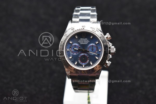 Daytona SS TWF SS Bezle Blue Dial on SS Brcelet A4...