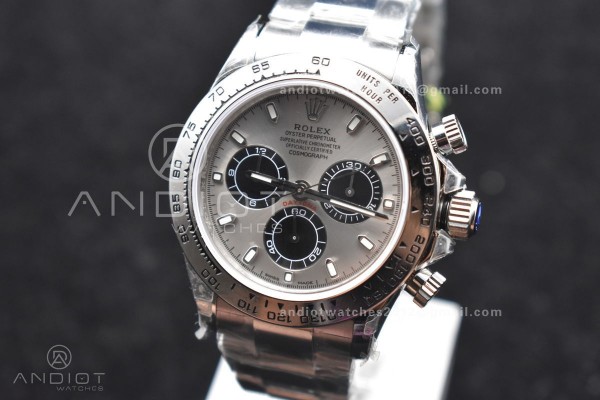 Daytona SS TWF SS Bezel Gray/Black Dial on SS Brac...