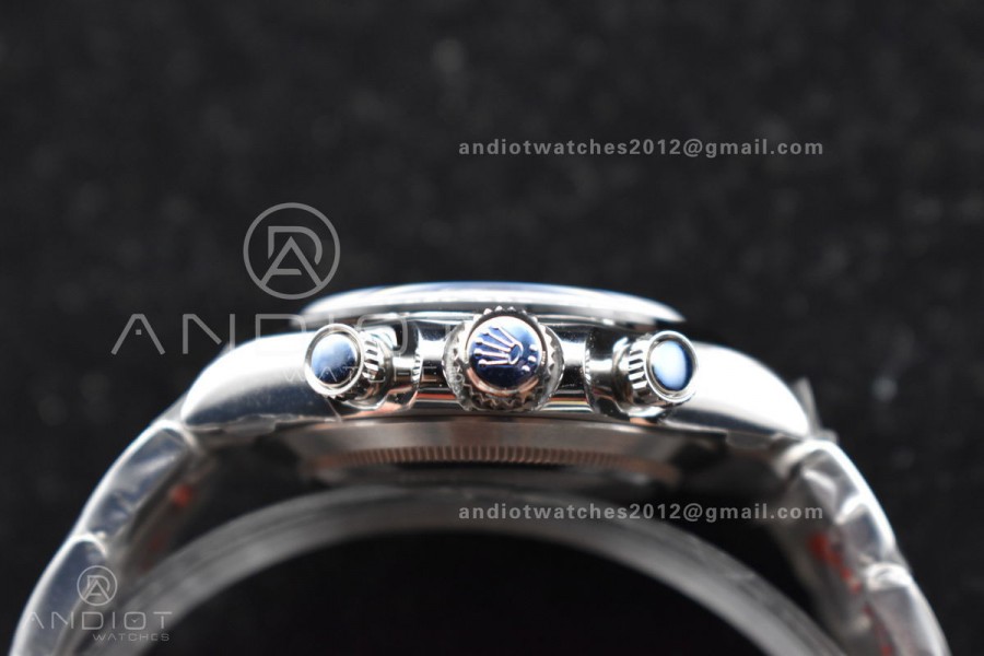Daytona SS TWF Black Ceramic Bezel Black Dial on SS Bracelet A7750