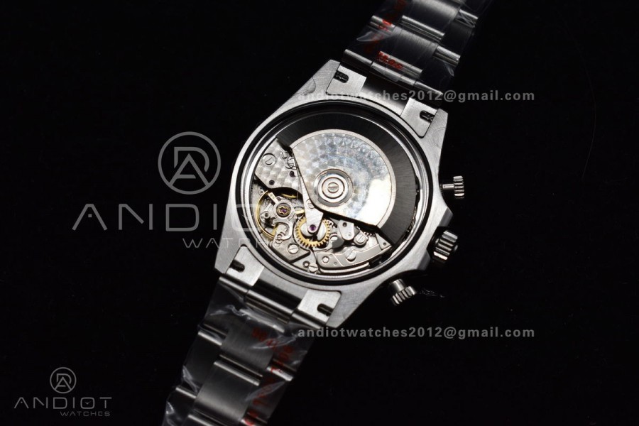 Daytona SS TWF Black Ceramic Bezel Black Dial on SS Bracelet A7750