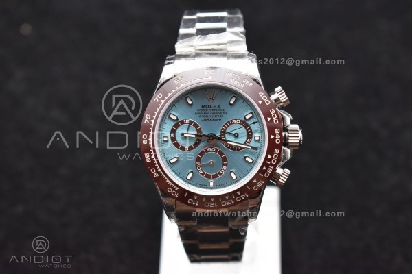 Daytona SS TWF Brown Ceramic Bezel Blue Dial on SS...