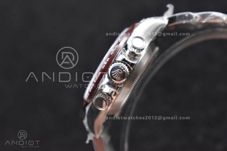 Daytona SS TWF Brown Ceramic Bezel Blue Dial on SS Bracelet A7750