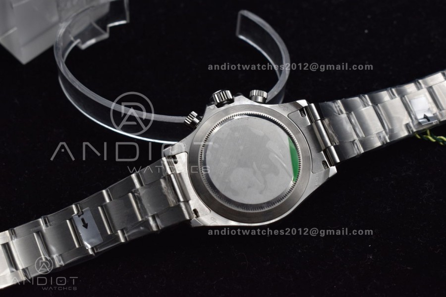 Daytona SS TWF Brown Ceramic Bezel Blue Dial on SS Bracelet A7750