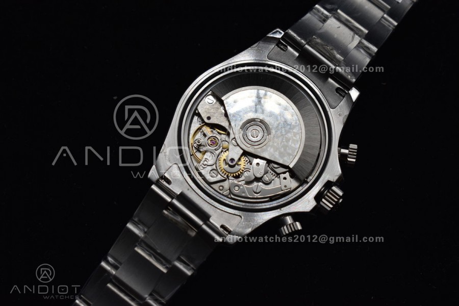 Daytona SS TWF Brown Ceramic Bezel Blue Dial on SS Bracelet A7750