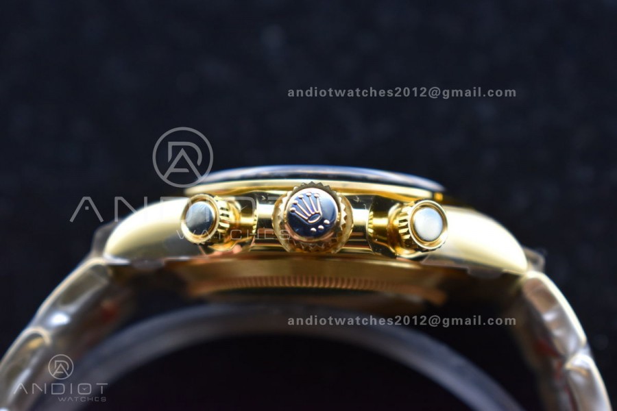 Daytona YG TWF YG Bezle Green Dial on YG Brcelet A7750