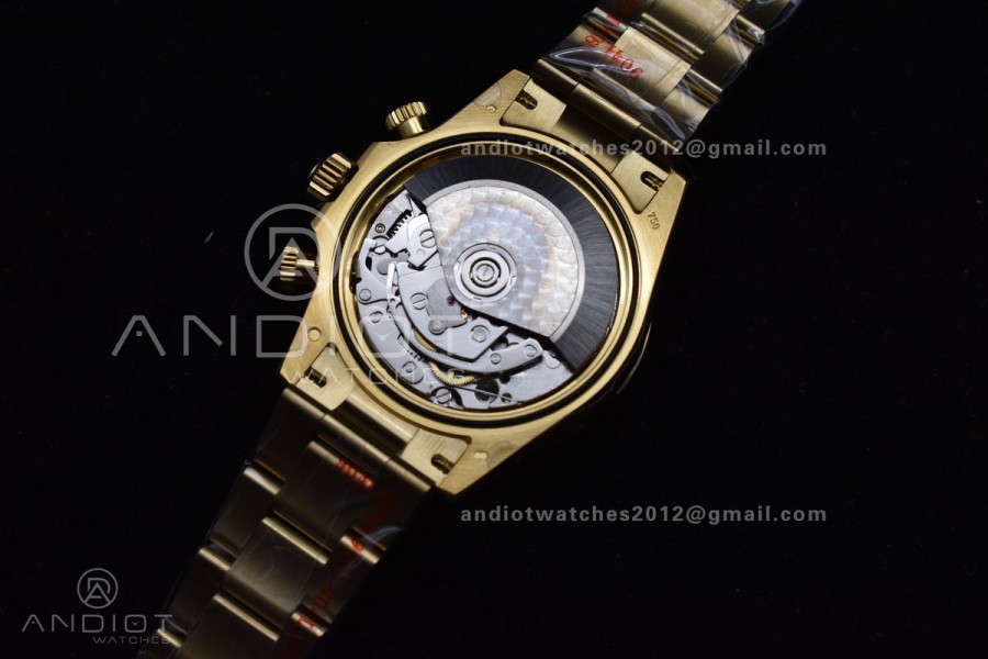 Daytona YG TWF YG Bezle Green Dial on YG Brcelet A7750