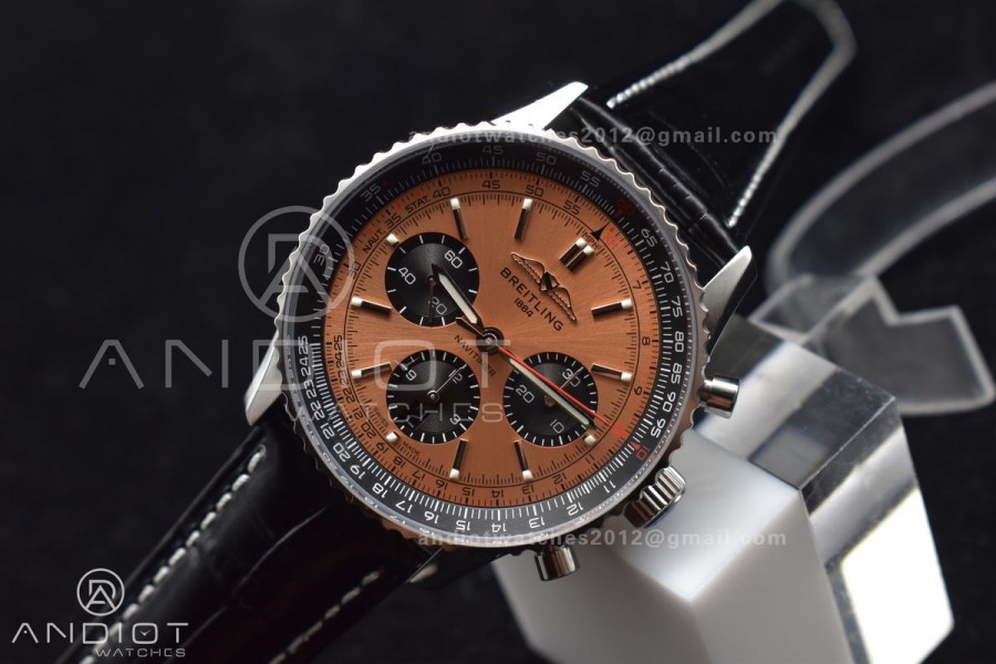 Navitimer Chrono 43mm 1:1 Best Version SS/LE L-Orange/Blk BLS A7750