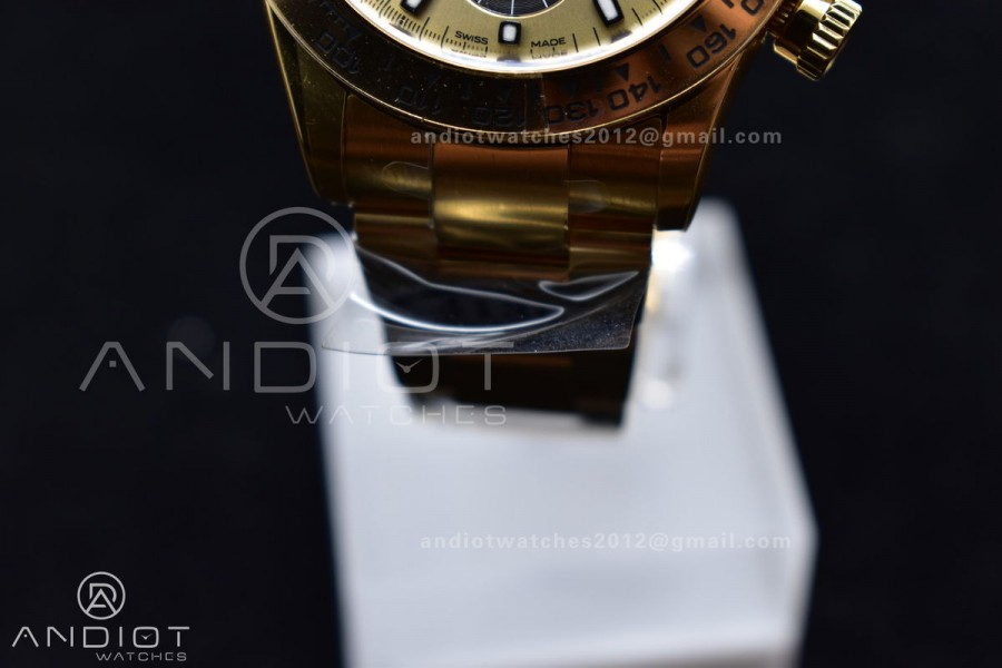 Daytona 116505 Clean 1:1 Best Edition YG Dial Black Markers on YG Bracelet SA4130 V2