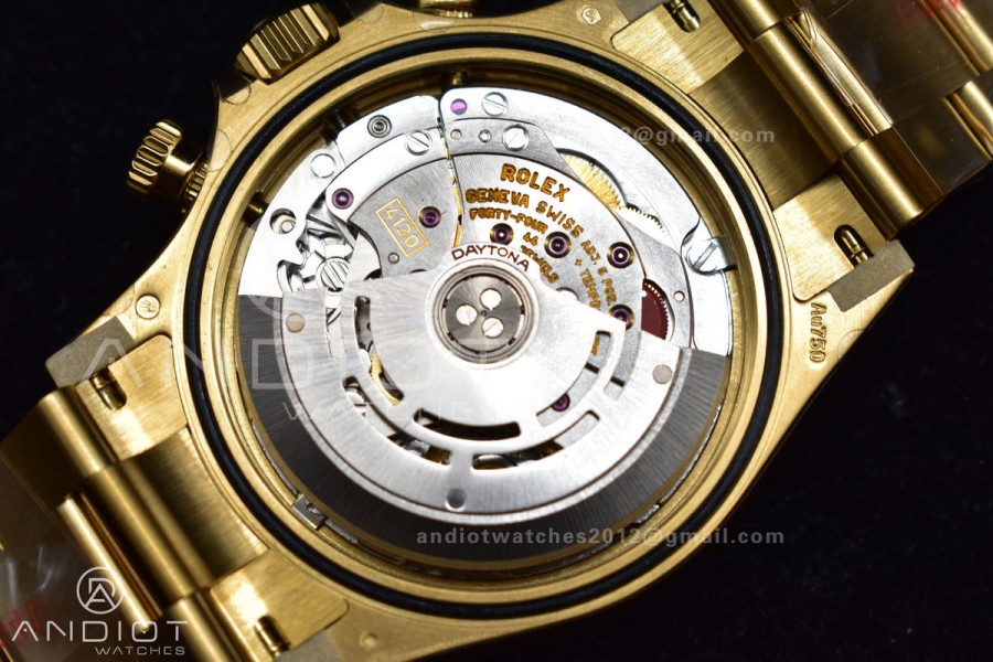 Daytona 116505 Clean 1:1 Best Edition Black Dial YG Markers on YG Bracelet SA4130 V2