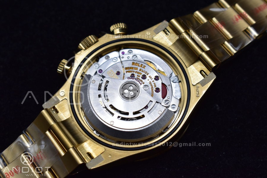 Daytona 116508 Clean 1:1 Best Edition Black/YG Dial On YG Bracelet SA4130