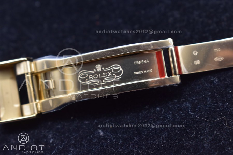 Daytona 116519 Clean 1:1 Best Edition 904L SS Case Gold/Black Dial On Rubber Strap SA4130 V2