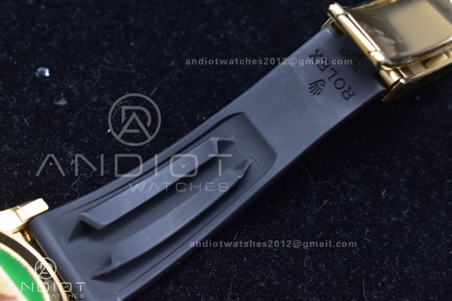 Daytona 116519 Clean 1:1 Best Edition 904L SS Case Gold/Black Dial On Rubber Strap SA4130 V2