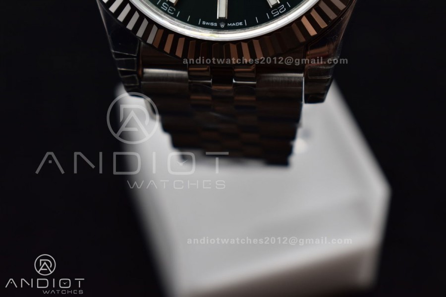 DateJust 41 126334 VSF 1:1 Best Edition 904L Steel Green Stick Dial on Jubilee Bracelet VS3235