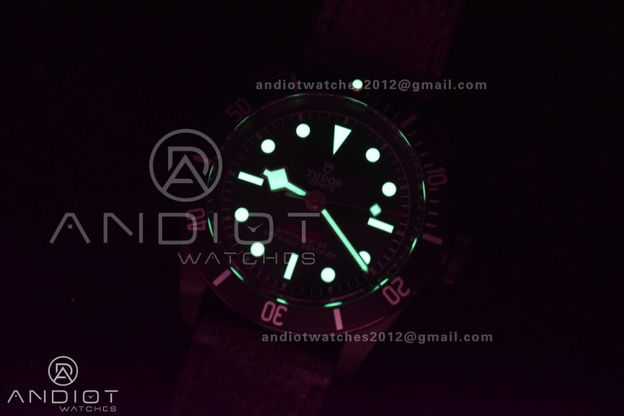 Heritage Black Bay Dark DLC ZF 1:1 Best Edition Black Bezel on Distressed Leather Strap A2824 V5