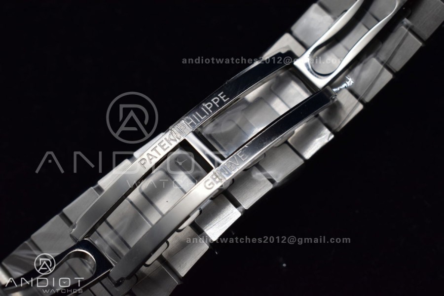Nautilus 5711/1A 3KF 1:1 Best Edition Green Textured Dial On SS Bracelet A324 Super Clone V2