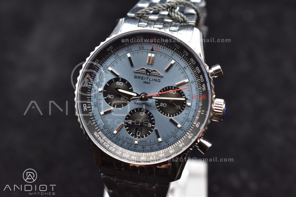 Navitimer SS 43mm BLS 1:1 Best Edition Blue Dial o...