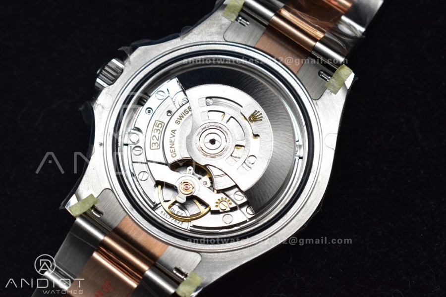 Yacht-Master 126621 Clean 1:1 Best Edition Rose Gold Plated 904L Steel Brown Dial On SS Bracelet VR3235