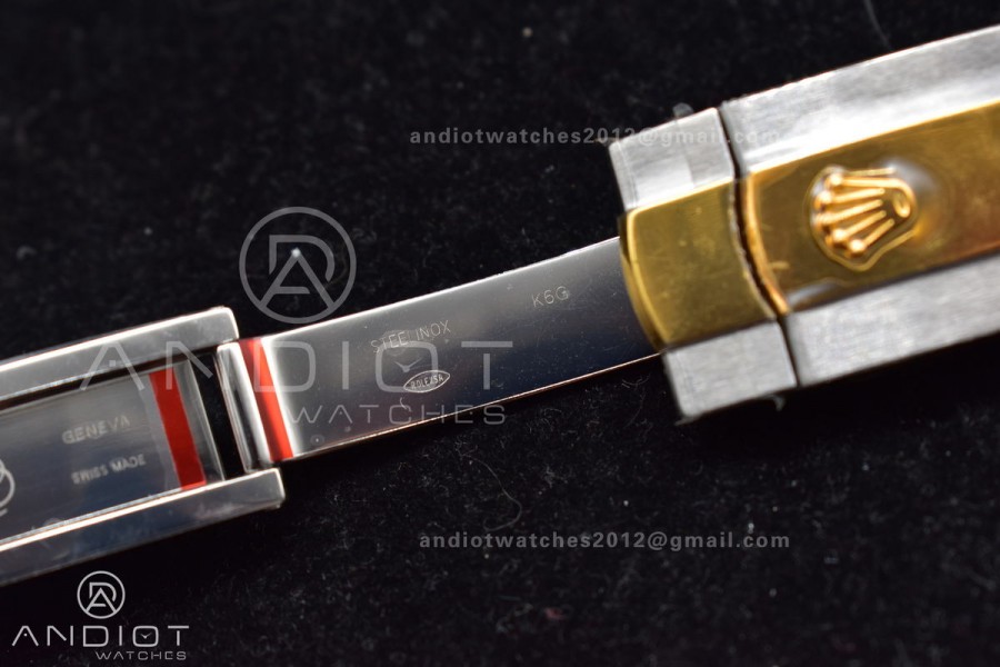 DateJust 41 SS/YG Fluted Bezel KING 1:1 Best Edition 904L Steel Gray Dial Green Roman on Jubilee Bracelet VR3235