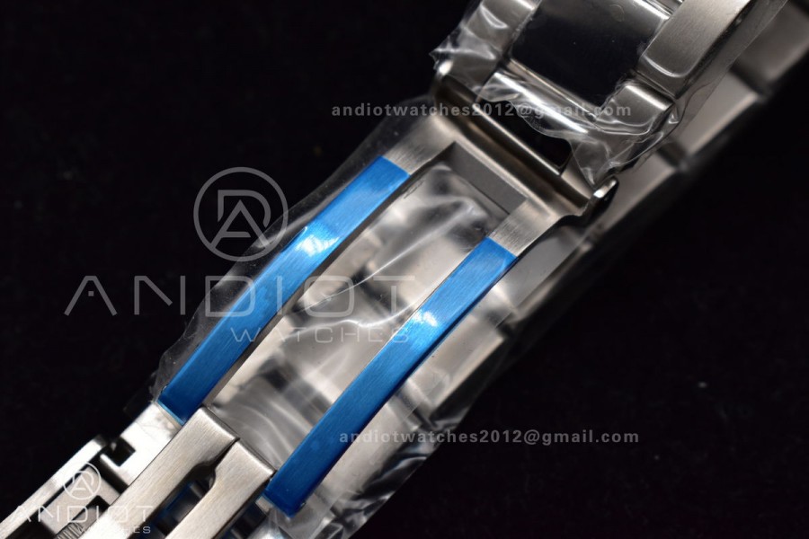 SuperOcean Automatic 44 TF 1:1 Best Edition Blue Ceramic Bezel Blue/White Dial on SS Bracelet A2824
