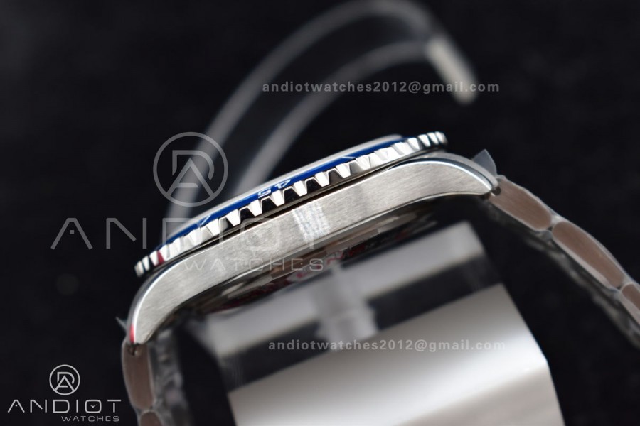 SuperOcean Automatic 44 TF 1:1 Best Edition Blue Ceramic Bezel Blue/White Dial on SS Bracelet A2824