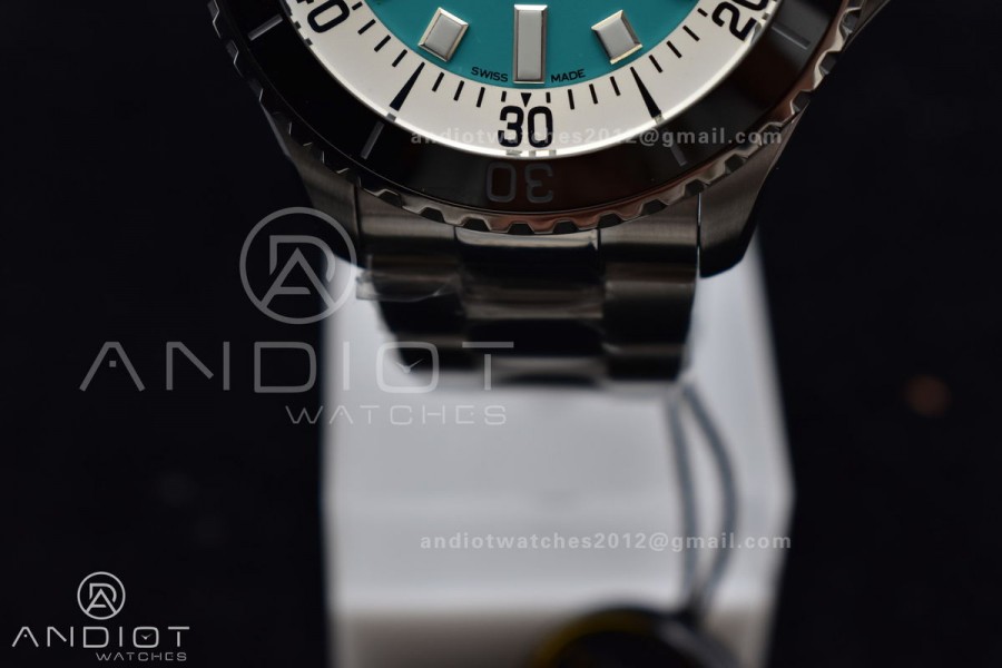 SuperOcean Automatic 44 TF 1:1 Best Edition Tiffany Blue Dial on SS Bracelet A2824
