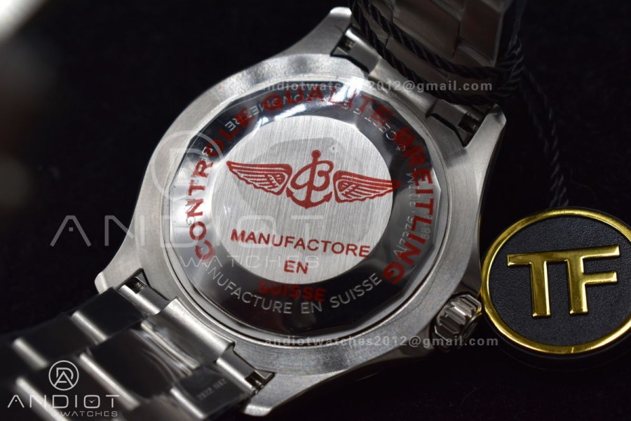 SuperOcean Automatic 44 TF 1:1 Best Edition Black/White Dial on SS Bracelet A2824