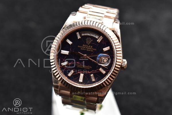 DayDate 40 RG TWF 316L Steel Meteorite Dial Crysta...