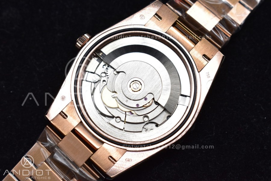 DayDate 40 RG TWF 316L Steel Meteorite Dial Crystal Markers on President Bracelet A2836 