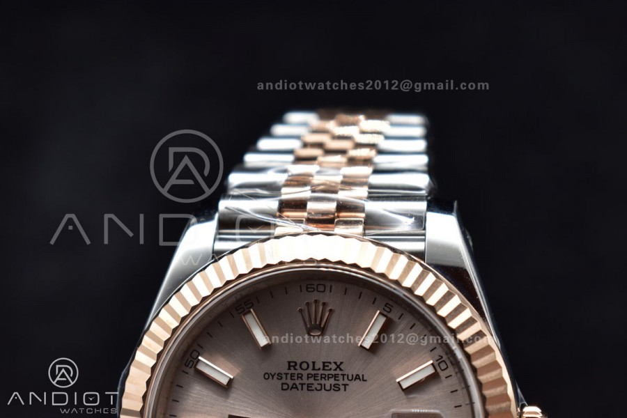 DateJust 41 126331 VSF 1:1 Best Edition 904L Steel Rose Gold Dial On SS/RG Jubilee Bracelet VS3235