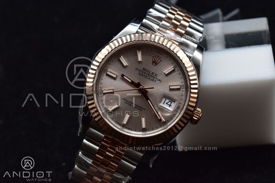 DateJust 41 126331 VSF 1:1 Best Edition 904L Steel Rose Gold Dial On SS/RG Jubilee Bracelet VS3235