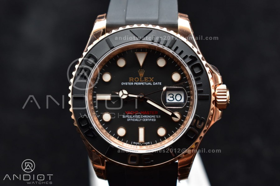 Yacht-Master 116655 VSF 1:1 Best Edition Black Ceramic Bezel on Oysterflex Rubber Strap VS3135