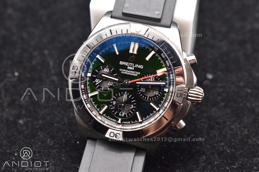 Navitimer B01 Chrono 43mm 1:1 Best Version SS/LE L-Green/Blk BLS A7750