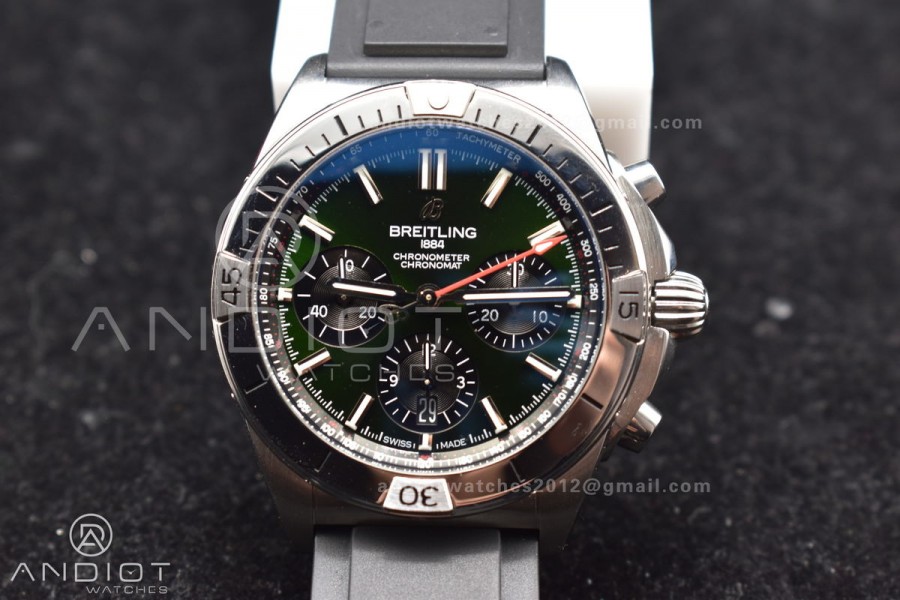 Navitimer B01 Chrono 43mm 1:1 Best Version SS/LE L-Green/Blk BLS A7750