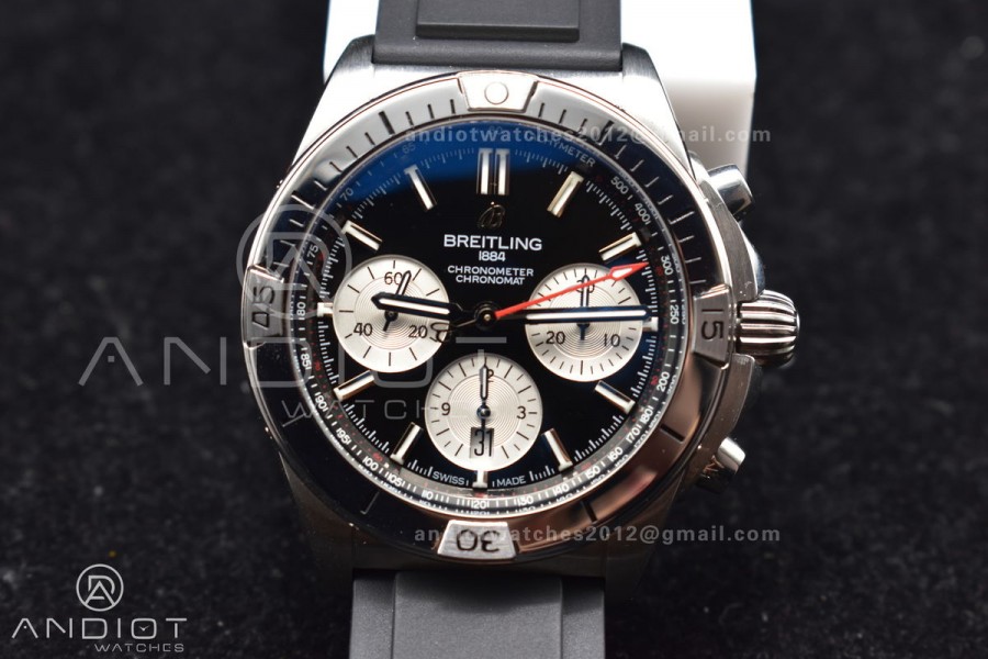 Navitimer B01 Chrono 43mm 1:1 Best Version SS/LE L-Black/Wht BLS A7750