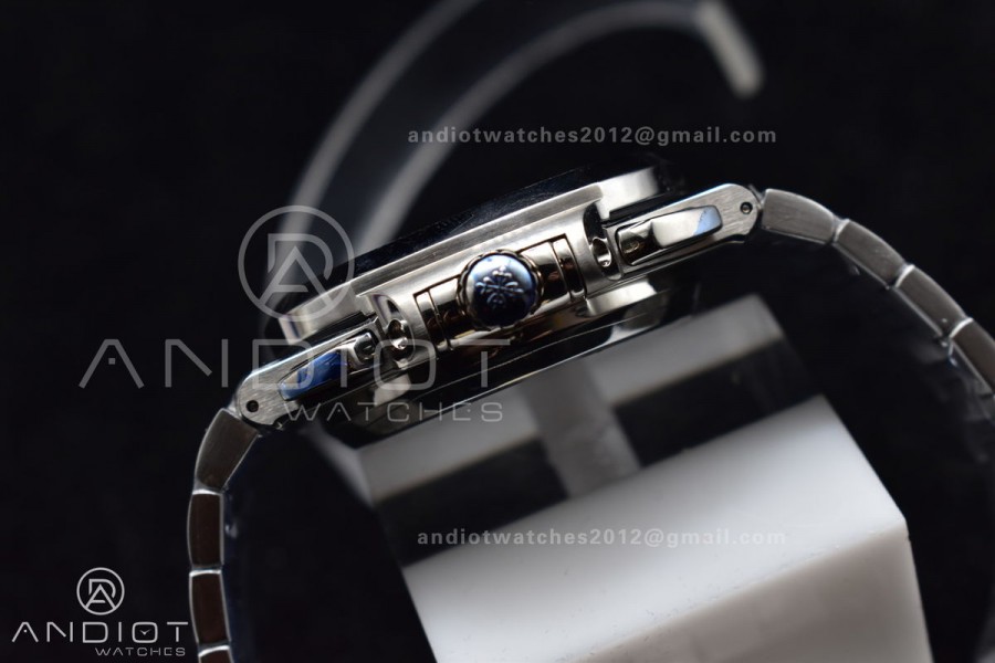 Nautilus Chrono Date 5980 SS/SS Wht/Stk PPF A7750 Mod