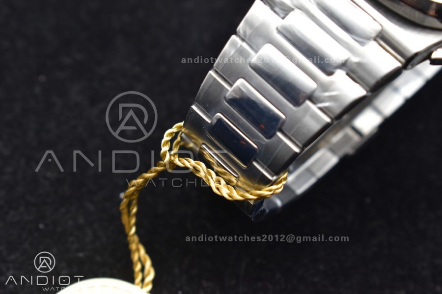 Nautilus Chrono Date 5980 SS/SS Wht/Stk PPF A7750 Mod