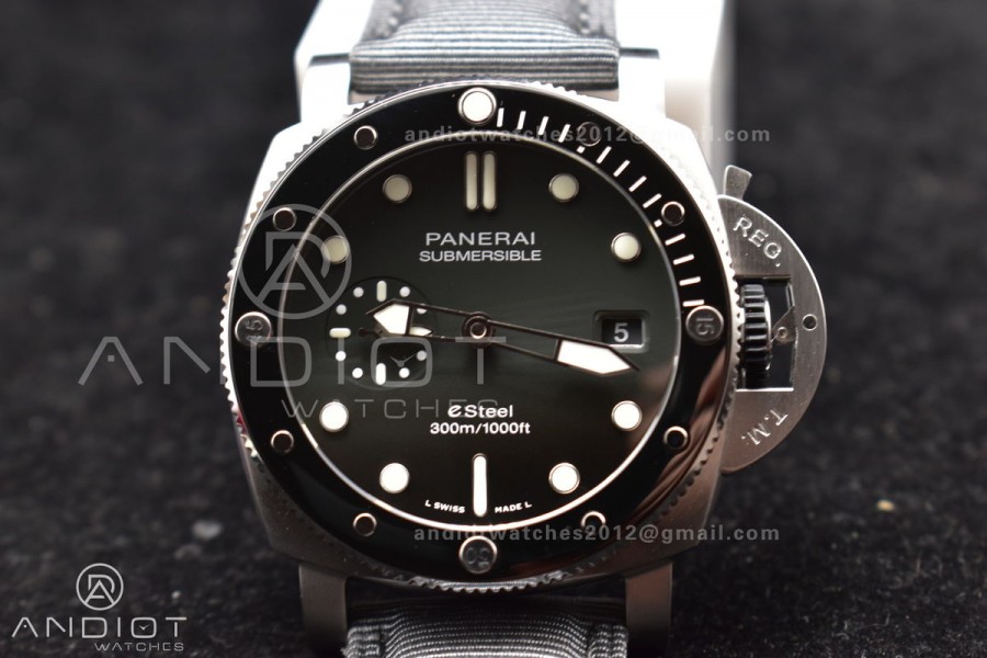 PAM1288 Y SBF 1:1 Best Edition Gray Dial on Gray Nylon Strap P900