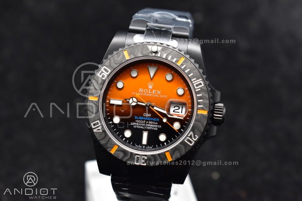 Submariner DIW DLC VSF 1:1 Best Edition Black/Oran...