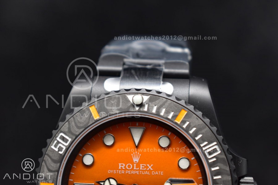 Submariner DIW DLC VSF 1:1 Best Edition Black/Orange Dial on DLC Bracelet VS3135