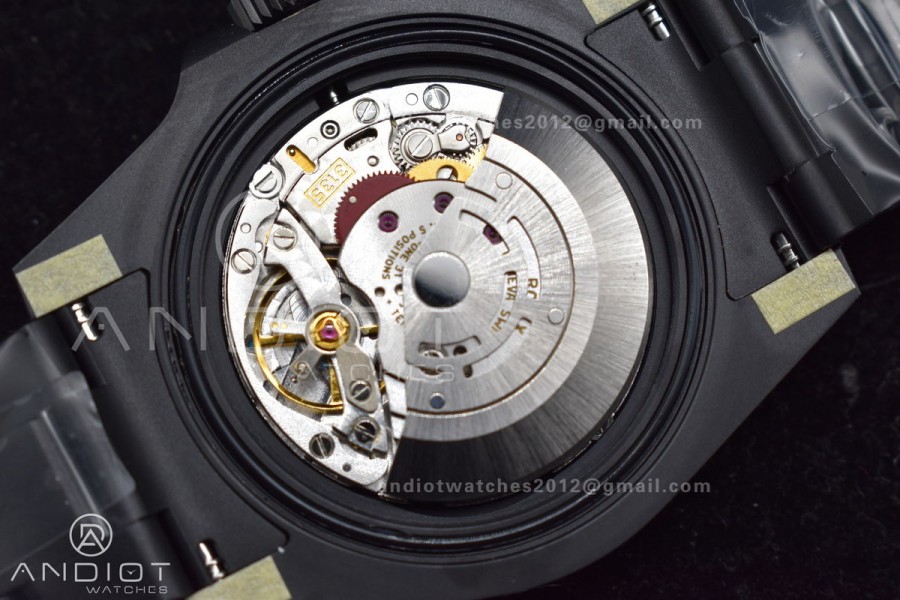 Submariner DIW "Parakeet" DLC VSF 1:1 Best Edition Black/Green Dial on DLC Bracelet VS3135