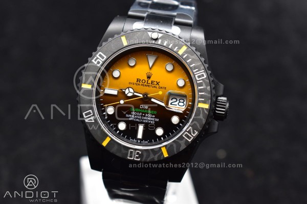 Submariner DIW DLC VSF 1:1 Best Edition Black/Yell...