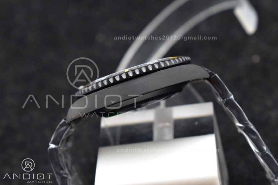 Submariner DIW DLC VSF 1:1 Best Edition Black/Yellow Dial on DLC Bracelet VS3135