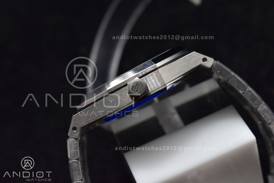 Royal Oak 41mm 15510 "50th Anniversary" SS ZF 1:1 Best Edition Gray Textured Dial on SS Bracelet A4302
