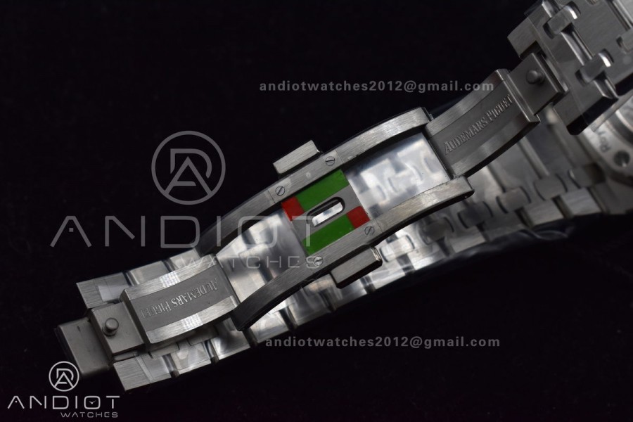 Royal Oak 41mm 15510 "50th Anniversary" SS ZF 1:1 Best Edition Blue Textured Dial on SS Bracelet A4302