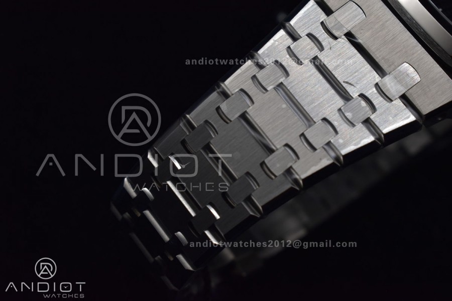 Royal Oak 41mm 15510 "50th Anniversary" SS ZF 1:1 Best Edition Black Textured Dial On SS Bracelet A4302