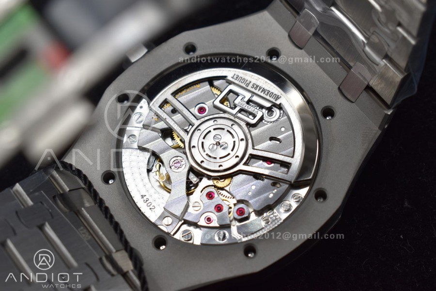 Royal Oak 41mm 15510 "50th Anniversary" SS ZF 1:1 Best Edition Black Textured Dial On SS Bracelet A4302