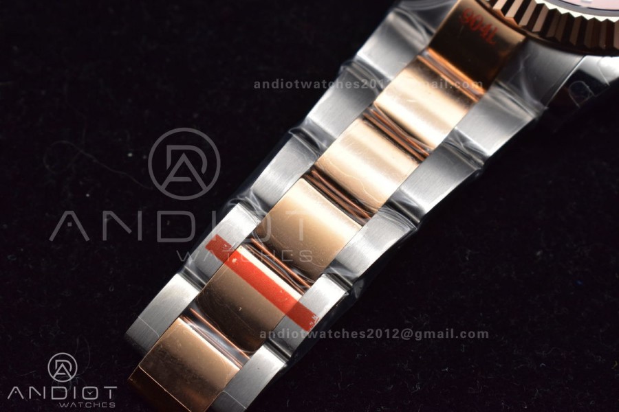 DateJust 41 126333 GMF Best Edition RG Plated Coffee Dial on SS/RG Oyster Bracelet A3235